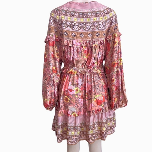 Conscious Coterie Boho Dress Inspired by Spell Amethyst Floral - Picture 5 of 7
